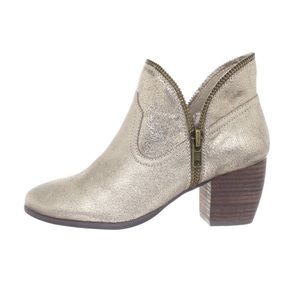 Chinese Laundry Gold Zipper Bootie